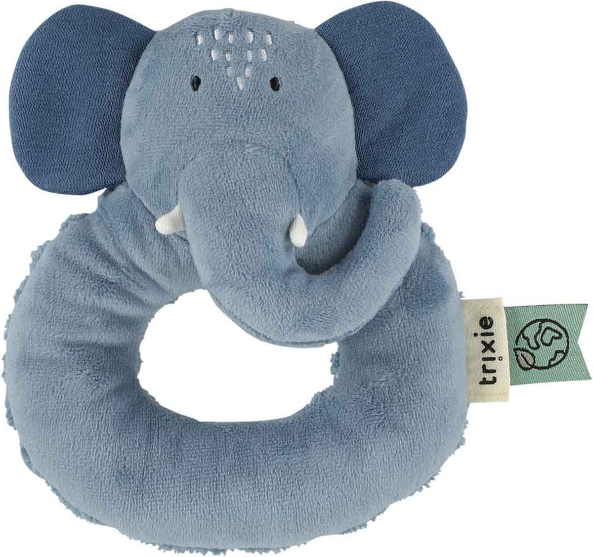 Hochet Trixie – Mme. éléphant – peluche bébé avec son froissé – jouet sensoriel – à partir de 3 mois