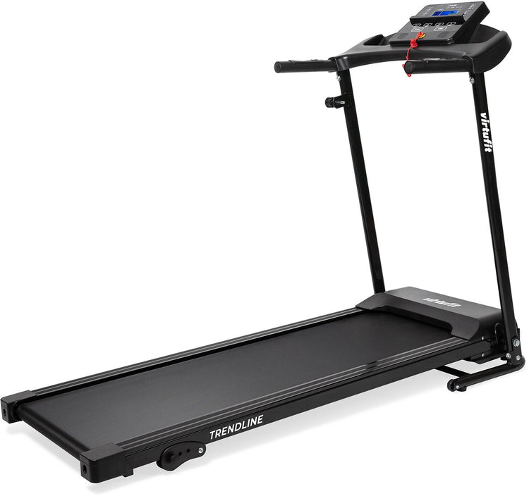 Tapis de course Virtufit Trendline - noir - vitesse de course maximale de 14 km/h - connexion Bluetooth avec fitshow kinomap - choix de 40 entraînements - tapis de course pliable - tapis de course - tapis de course fitness - tapis de course pliable