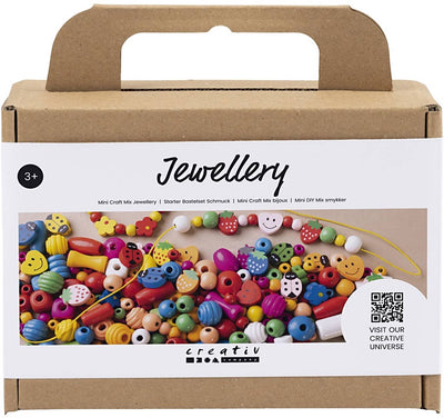 Creativ company mini boîte créative à bijoux, env. 564 pièces, couleurs gaies, 1 boîte
