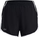 Under armour ua fly by 3'' shorts - blk pantalon de sport pour femme - noir - blanc - réfléchissant