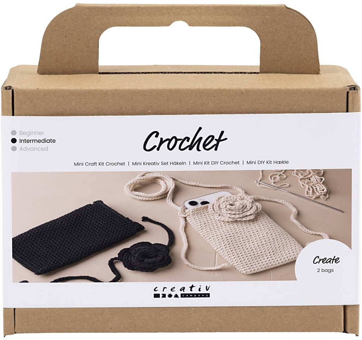 Creativ Company mini sac haken hobbyset avec roos
