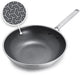 Wok Greenpan apex - 28 cm - sans PFA - wok à induction - céramique - nid d'abeille - passe au four jusqu'à 220°c - passe au lave-vaisselle - poignées en inox - inox