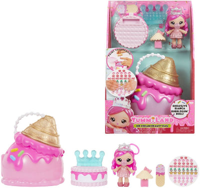 Sac de beauté Yummilland Playset + lèvre brillant poupée glacée Sac de beauté