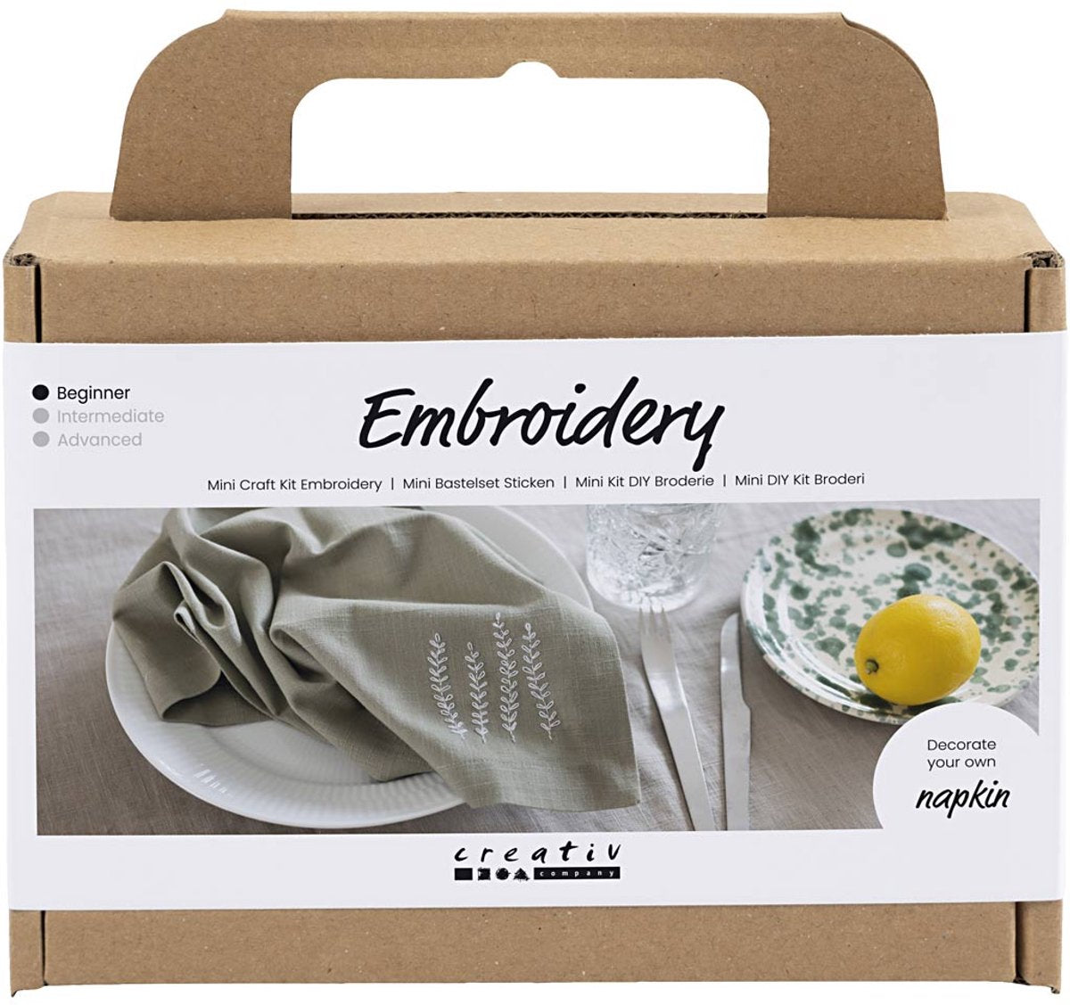Creativ Company Mini Hobbyset broderie Servit Dusty Green