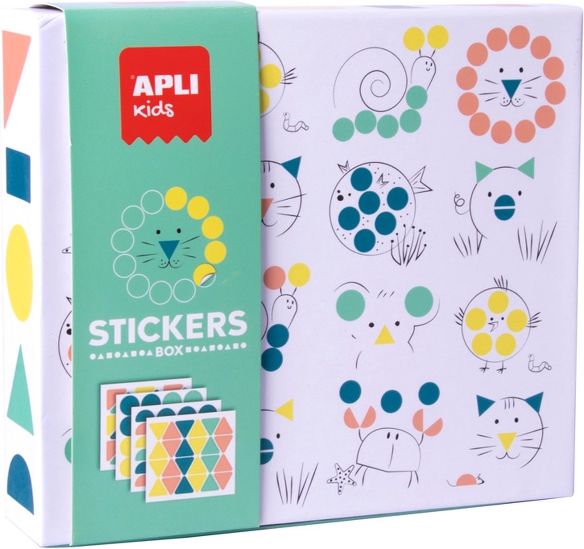 Apli enfants jeu d'autocollants animaux géométriques