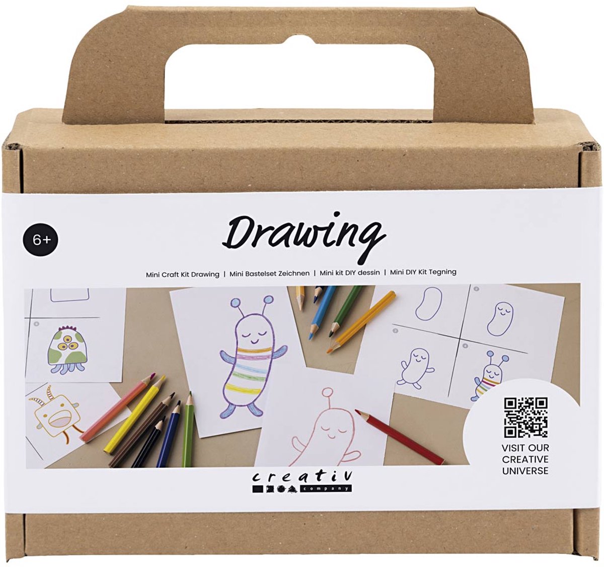 Creativ company mini kit de loisirs dessin, échantillons, 1 boîte