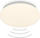 Briloner - Lampe de salle de bain LED - éclairage de salle de bain avec détecteur de mouvement - lumière blanc chaud - ø35 x 5,5 cm - blanc