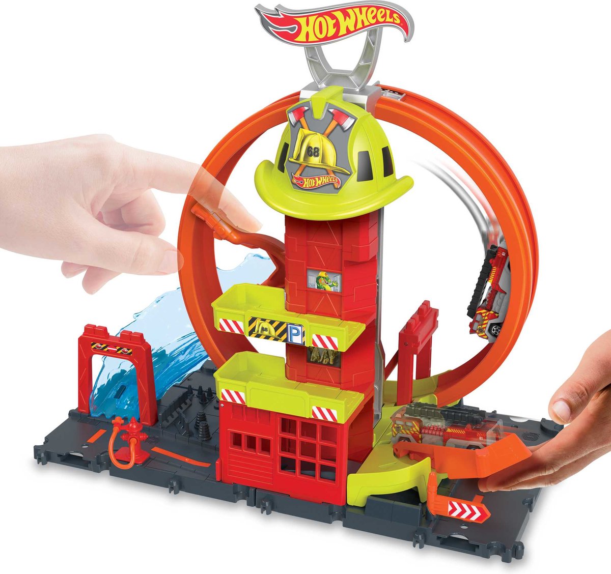 Super caserne de pompiers de Hot Wheels City - ensemble de figurines