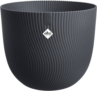 Elho sereh round 47 - pot de fleur pour intérieur extérieur - 100% plastique recyclé - ø 47,0 x h 40,1 cm - anthracite