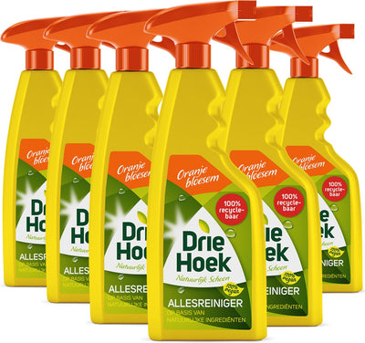 Spray nettoyant tout usage savon liquide Triangle - fleur d'oranger - 6 x 500 ml