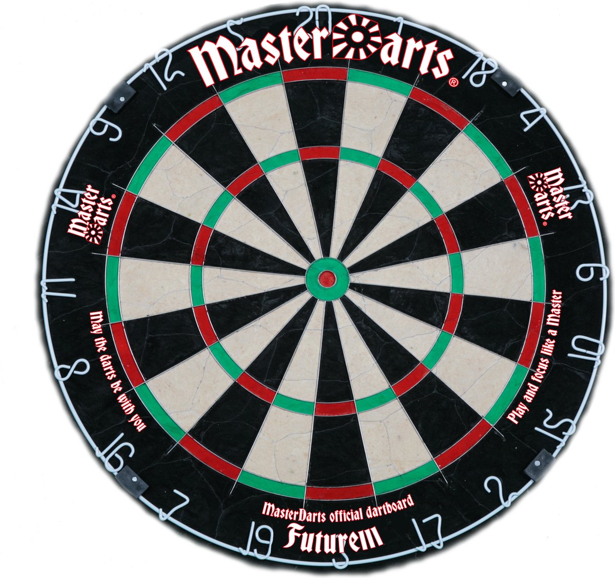 Cible de fléchettes Masterdarts Future III - Cible de fléchettes en sisal 45 cm - Taille compétition officielle - Cible de fléchettes professionnelle