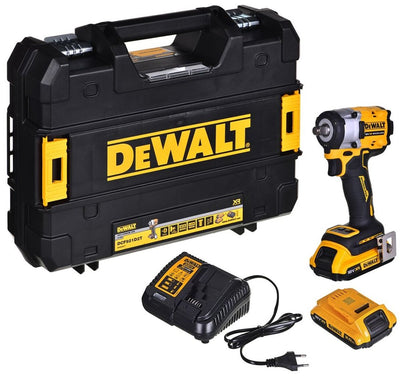 Outils Dewalt - Clé à chocs avec batterie 18v, 2x batterie 2,0 ah xr, chargeur dcf921d2t