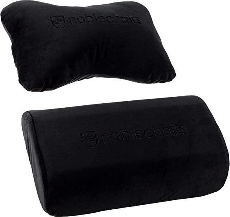 Noblechairs ensemble de coussins pour le cou et le soutien lombaire pour chaise de jeu Epic, Icon, Hero noir noir