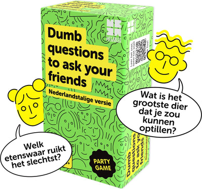 Megableu questions stupides à poser à vos amis - jeu de société amusant pour jeunes et adultes - jeu de cartes en néerlandais - 3-8 joueurs - à partir de 14 ans