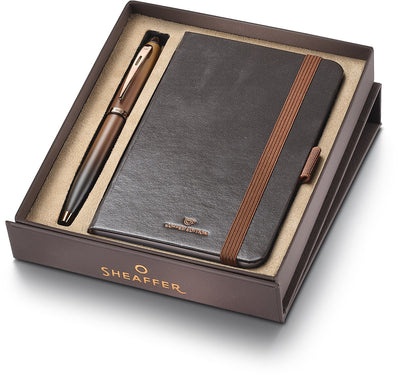 Stylo à bille Sheaffer-coffret cadeau 100 9374-édition café-avec petit carnet sf-g2937451-4