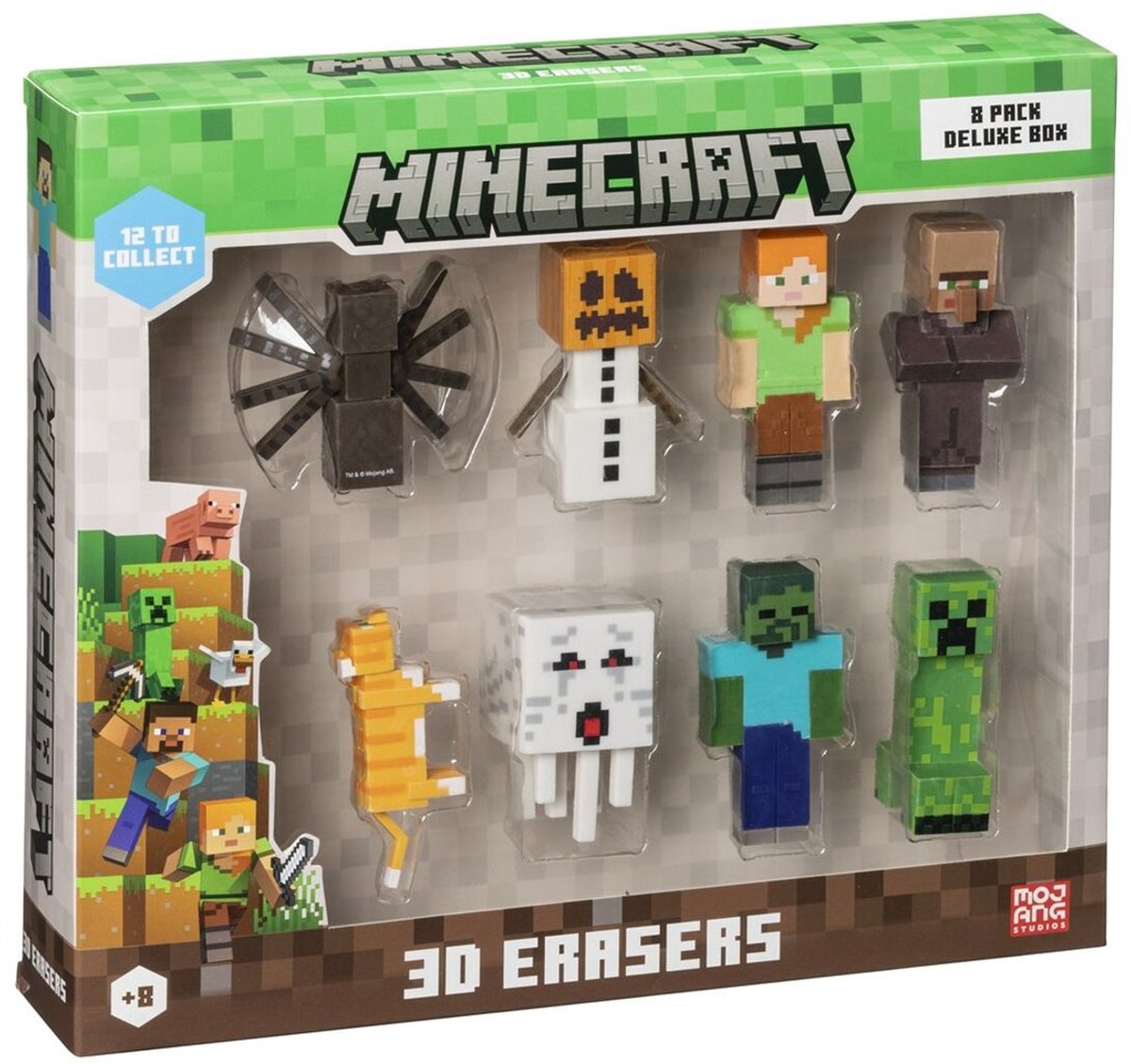 Jeu de gommes Minecraft 3D MC4070B 8 pièces