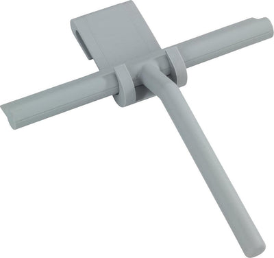 Wenko Essuie-glace de douche avec crochet de suspension Mola acier inoxydable gris - essuie-glace - extracteur de douche