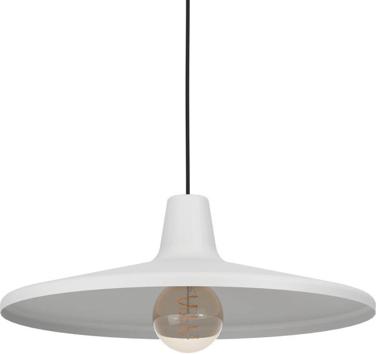 Suspension Eglo minière - e27 - ø 42 cm - noir|gris