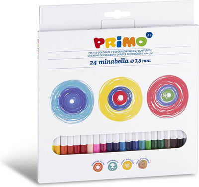 Primo - 24 crayons de couleur Minabella ø3,8mm en boîte