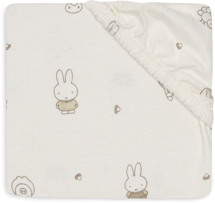 Drap-housse Jollein pour lit - 60x120cm - jersey - ferme familiale miffy