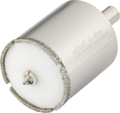 Wolfcraft - foret à carrelage 45 mm - foret diamanté avec foret de centrage - 5928000