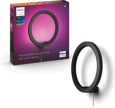 Applique Philips Hue Sana - lumière blanche et colorée - noir