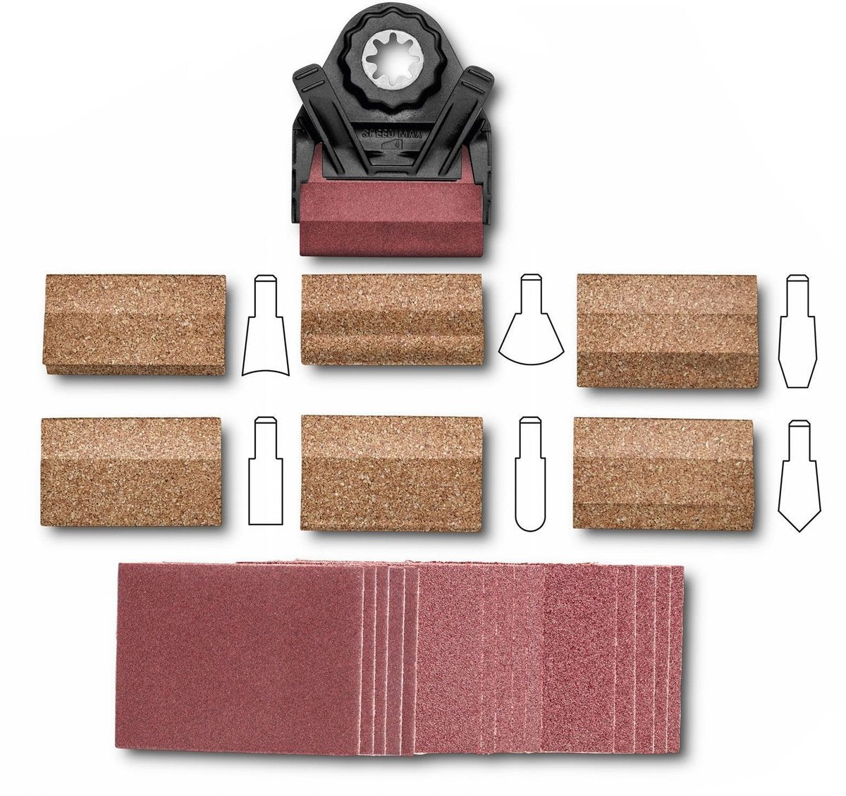 Kit de ponçage de profilés Fein, 22 pièces