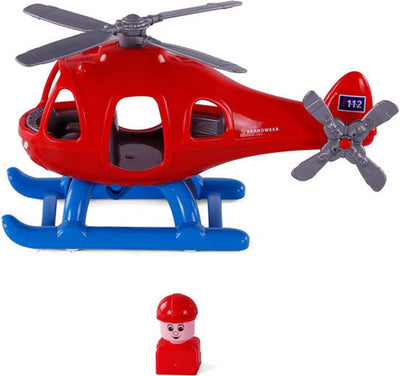 Cavallino Toys Cavallino Fire Brigade Helicopter with Play Figure, 29,5 cm