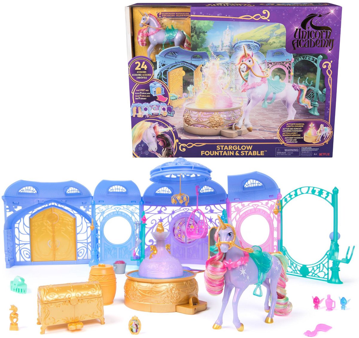 Ensemble de jeu stable de l'académie de la Licorne (avec son léger)