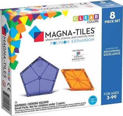 Magna-tiles tuiles magna - 8 pièces polygones couleurs claires - jouets de construction