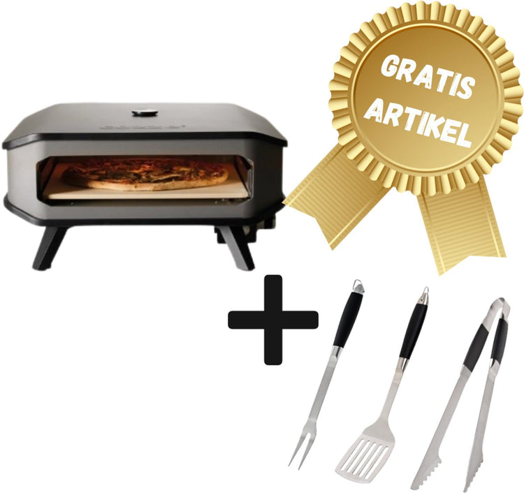Four à pizza à gaz Cozze 17 pouces - ø 42 cm - avec thermomètre et pierre à pizza - adaptateur non inclus