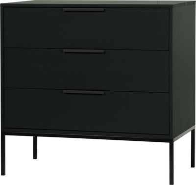 Commode Woood Adam - pin - noir - 93x94x52