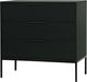 Commode Woood Adam - pin - noir - 93x94x52