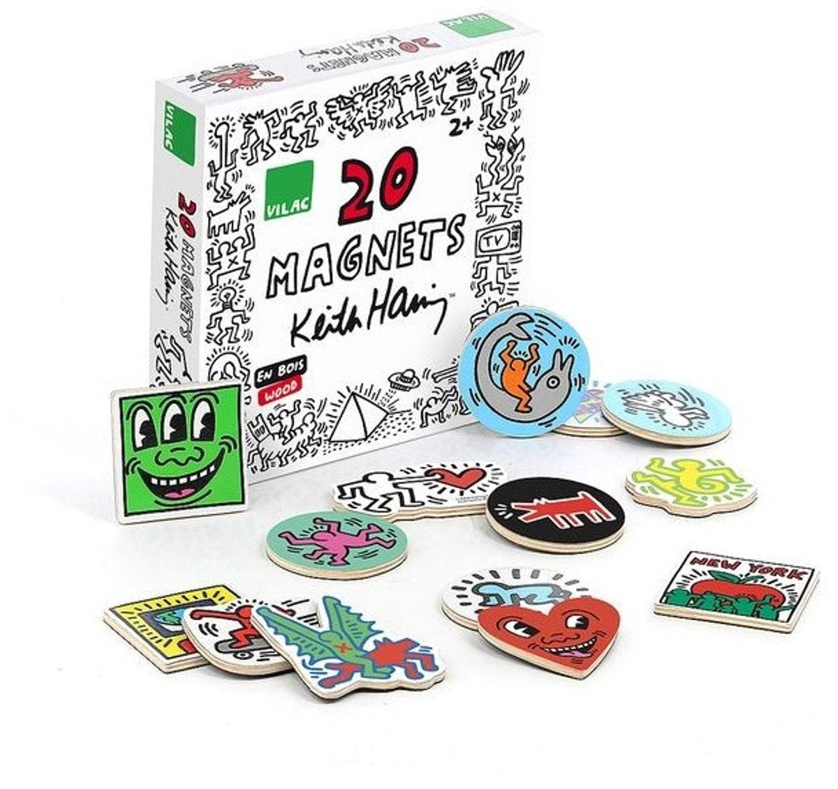Aimants Vilac (20 pièces) par Keith Haring