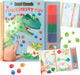 Depesche - Jeu d'empreintes digitales du monde des dinosaures - Livre de coloriage