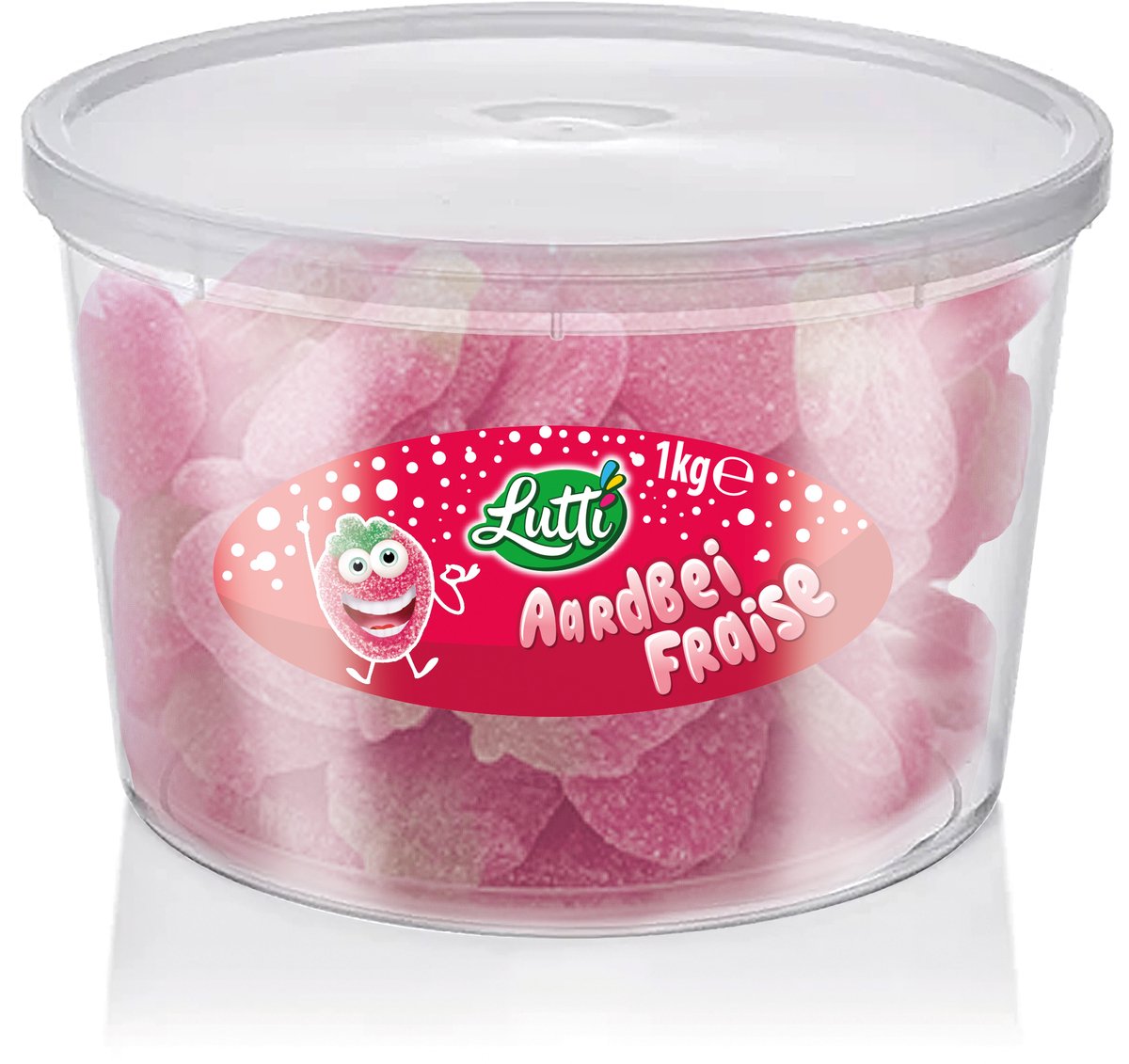 Lutti - fraise - bonbons - silo - 1kg
