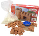 Kit de construction Teifoc ® – petit château – 100 pièces – véritables mini briques avec ciment, bol et truelle – kit de construction pour enfants à partir de 6 ans