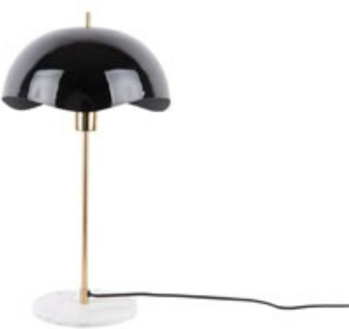 Lampe de table Leitmotiv dôme ondulé - noir - 30x30x56cm - moderne