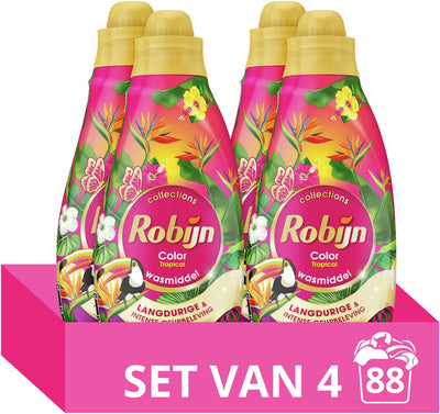 Lessive liquide Robijn petites collections puissantes - tropical - 4 x 22 lavages