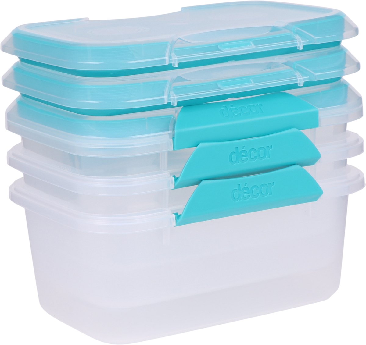 Decor decor fresh seal clips boîte de conservation des aliments - 1l - set-3