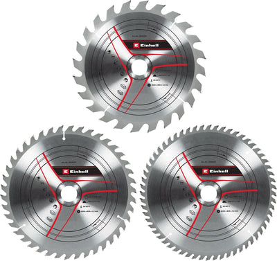 Jeu de lames de scie carbure Einhell TCT - 3 pièces - ø254 x 30 x 3,2 mm - 24 42 60 dents
