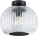 Paulmann plafonnier LED Ruya IP44 E27 230V max. Verre dimmable 60W, noir mat