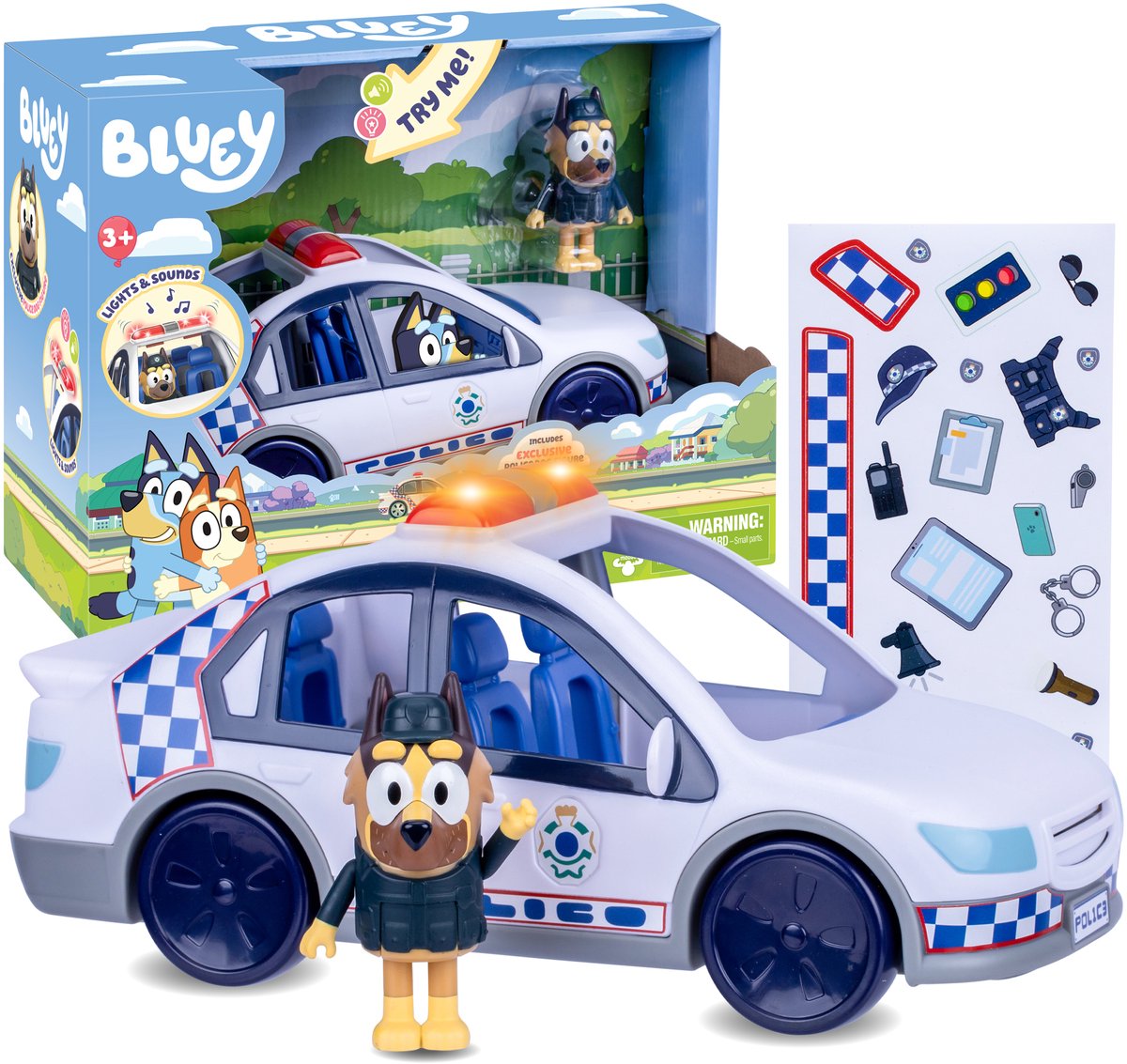 Voiture de police Spectron bluey avec son léger