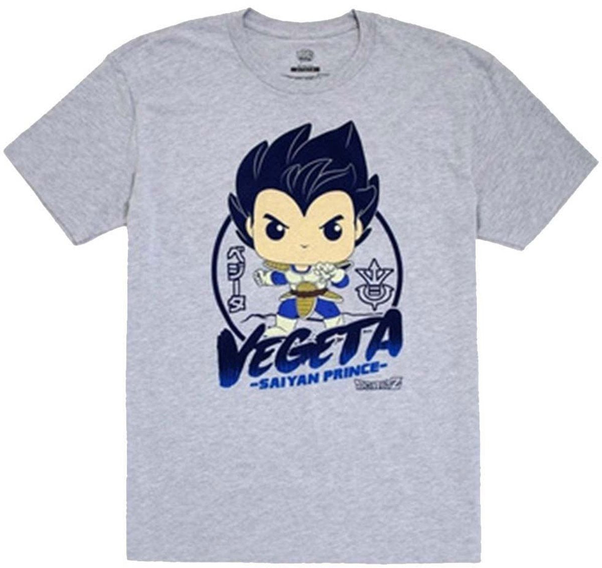 Funko-pop ! tee box : dragon ball z - vegeta gray (taille xl)
