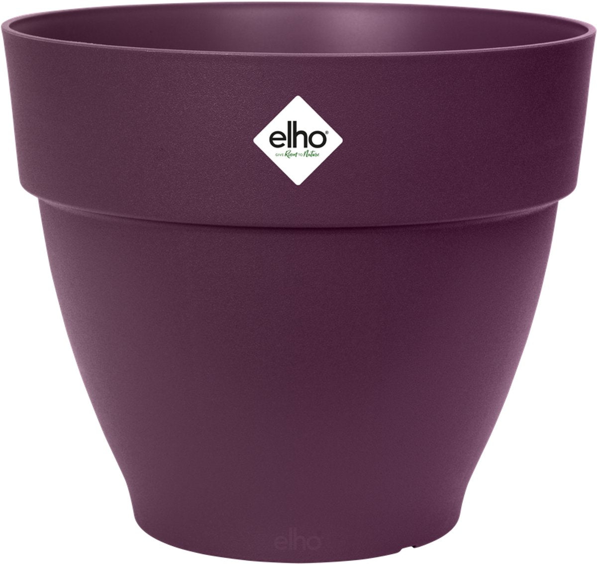 Elho vibia campana round 47 - pot de fleur d'extérieur avec trous de drainage - 100% plastique recyclé - ø 47,0 x h 40,4 cm - érable violet