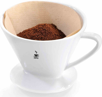 Porte-filtre à café Gefu Sandro taille 2 – filtre à main en porcelaine pour café lent