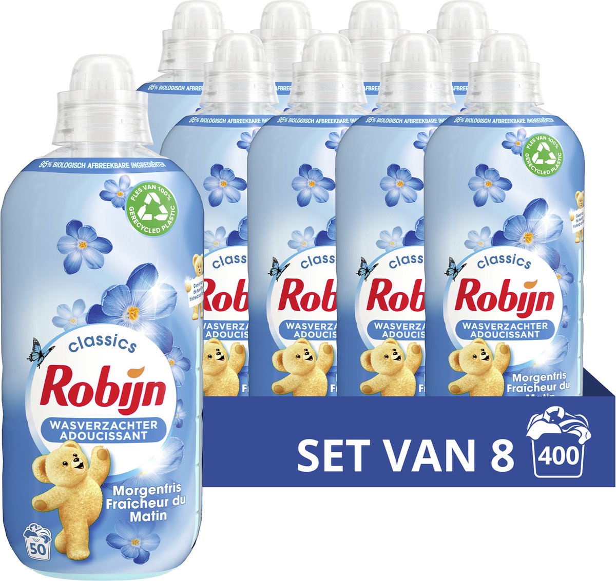 Adoucissant Robijn Classics Morning Fresh - 8 x 50 lavages - pack économique