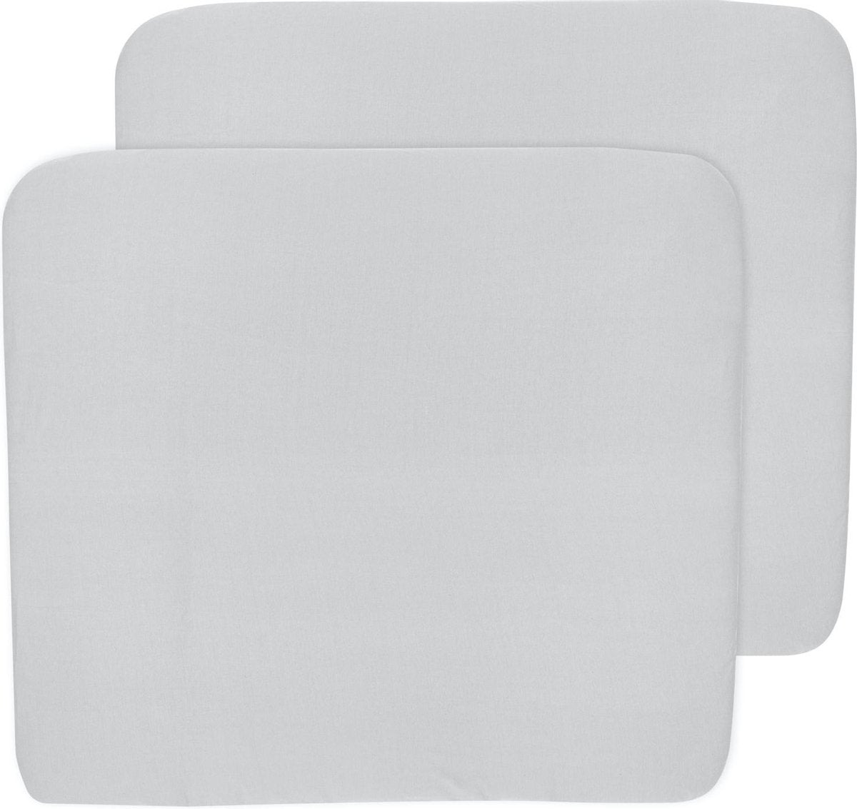 Housse de matelas à langer Meyco baby uni - lot de 2 - gris clair - 85x75cm