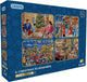 Gibsons Puzzle de Noël adultes 4x500 pièces Trevor Mitchell.
