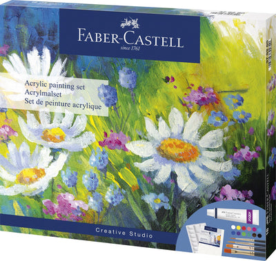 Ensemble de peinture acrylique Faber-castell - 18 pièces - fc-379280
